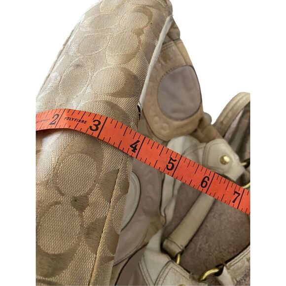 Vintage Coach Patchwork Purse Double Strap Shoulder Bag Luxury Formal Designer - Picture 16 of 16